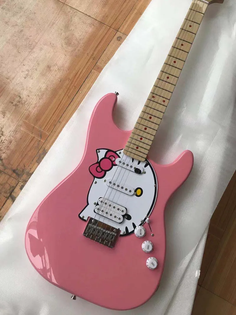 Новинка 2021 Высококачественная розовая электрическая гитара 6 струн