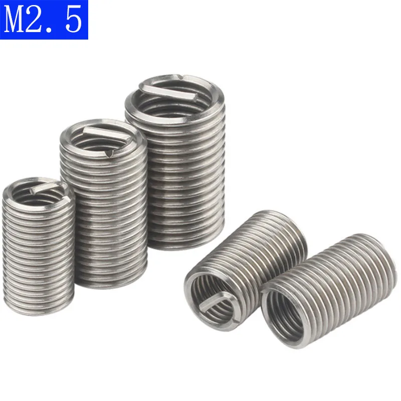

Резьбовая вставка M2.5 x 0,45 Helicoil, Резьбовая вставка из нержавеющей стали 304
