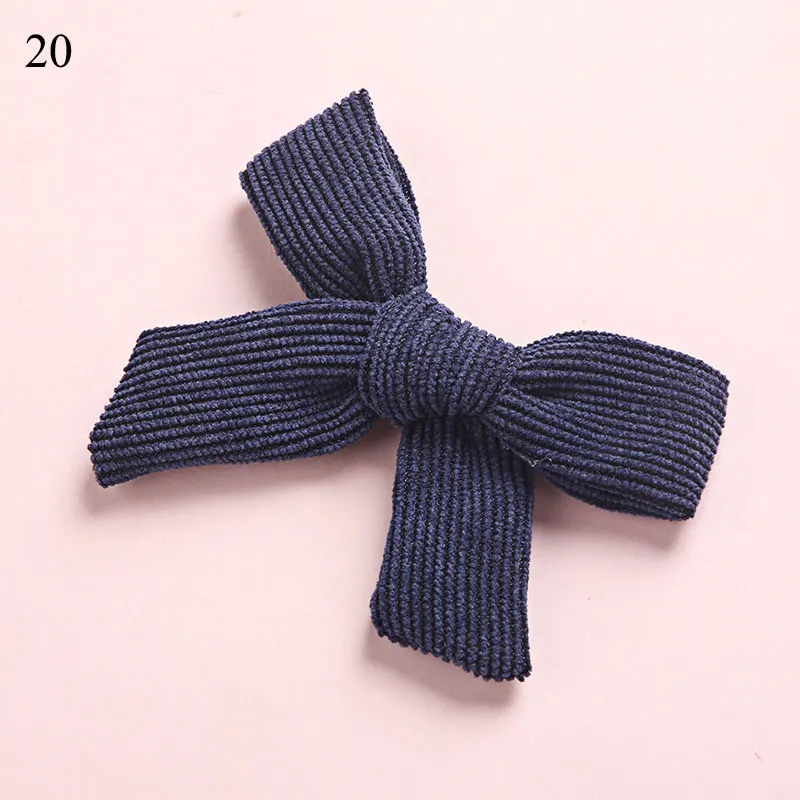 

1PCS Knot Bows Fabric Hair Clips One Size Fit Most Baby Girls Corduroy Hairpins Princess Girls Hair Accessories