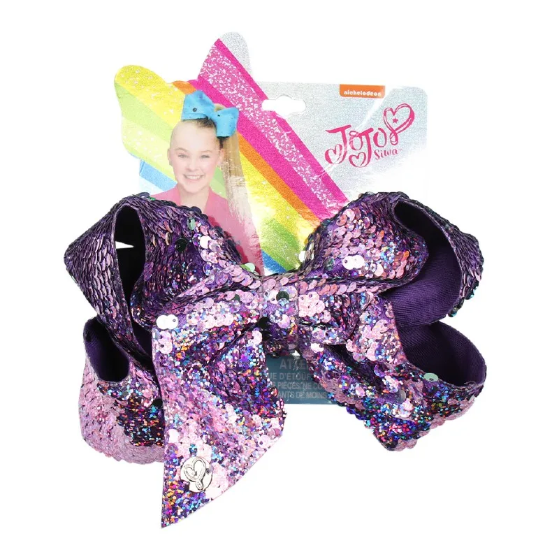 59 " Jojo луки для девочек/Jojo Siwa большой единорог рождественские банты для волос для девочек с зажимами бант ручной работы аксессуары для волос - Цвет: 59