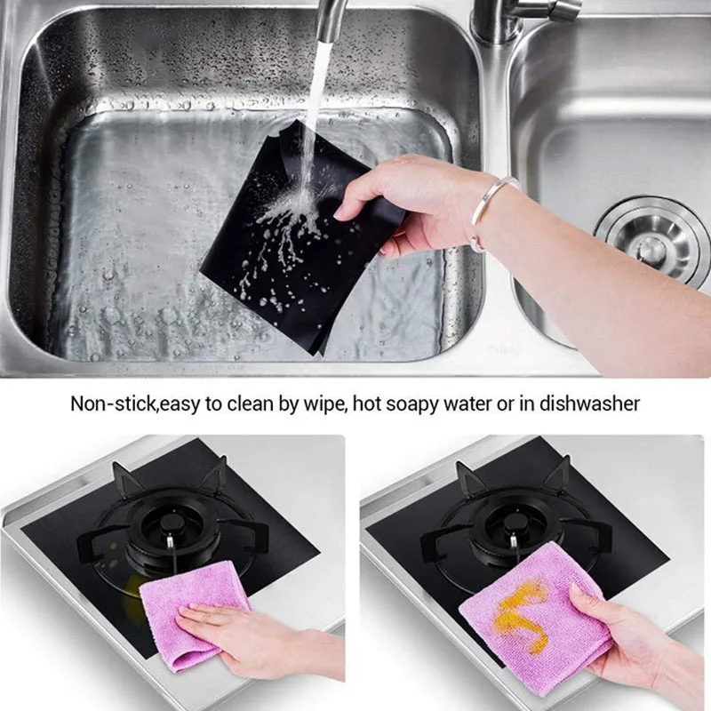 1/4 шт. Защитная крышка для плиты подкладка барбекю газового гриля антипригарная