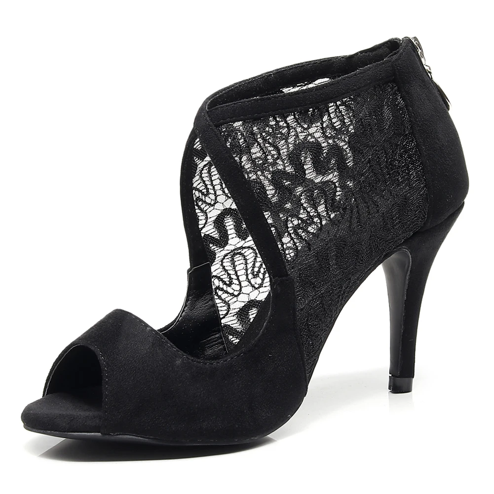 Женская замшевая обувь для латиноамериканских танцев на высоком каблуке 6 10
