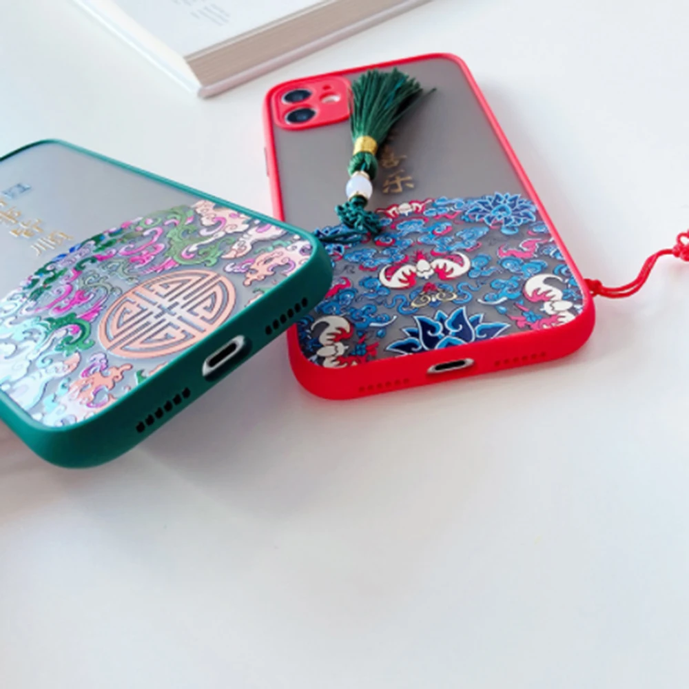 Ретро Китайский традиционный чехол с кисточками для телефона iphone 11 PRO MAX 7 8 plus SE 2020