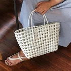 Женская летняя сумка-мессенджер, ручная сумка на одно плечо, ажурная корзина для овощей, Повседневная дорожная пляжная сумка