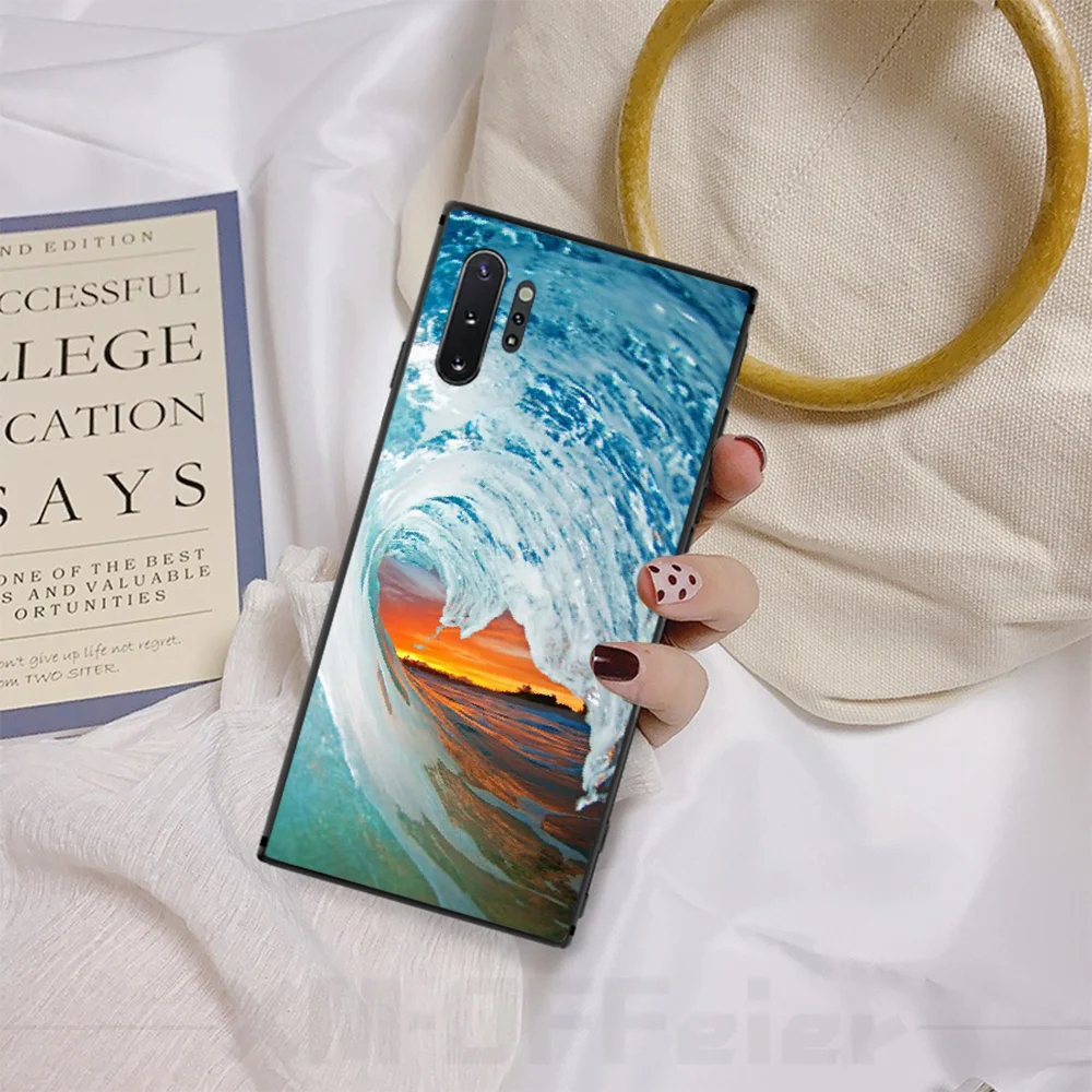BaweiTE Sun Beach Sea Water Ocean Waves черный мягкий чехол для телефона из ТПУ Samsung A50 S10 Plus S10E Note9