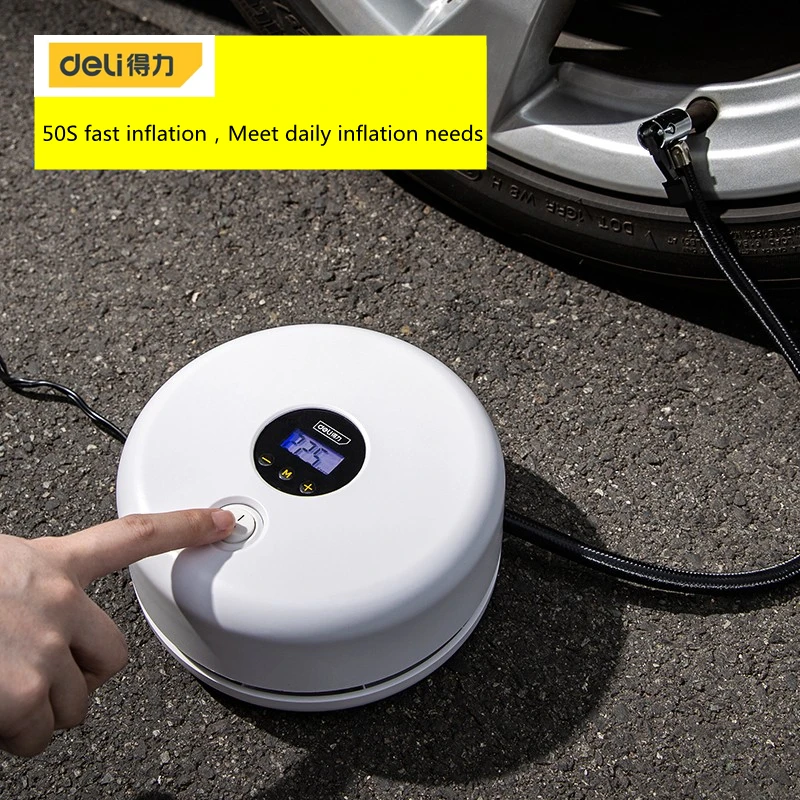 Precio Deli-inflador Portátil De Coche, Compresor De Aire De Presión De Neumáticos Con Pantalla Digital, Bomba De Aire Eléctrica Para Bicicleta Y Motocicleta