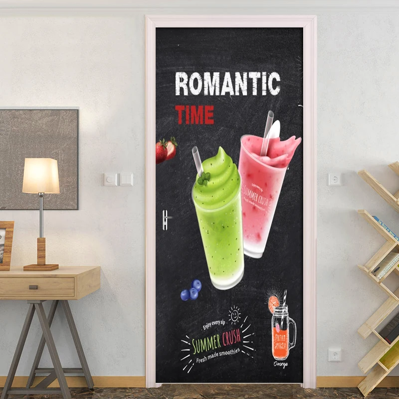 ПВХ водонепроницаемая самоклеящаяся дверь наклейка персональный сок холодный