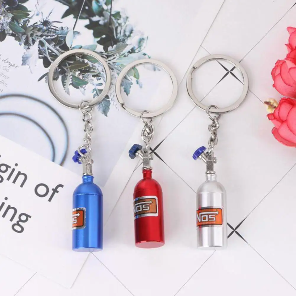 1pcs New Modified Car Keychain Nitrous Oxide Bottle Key Chain DecorativeKeyring Stash Pill Box Storag | Автомобили и мотоциклы
