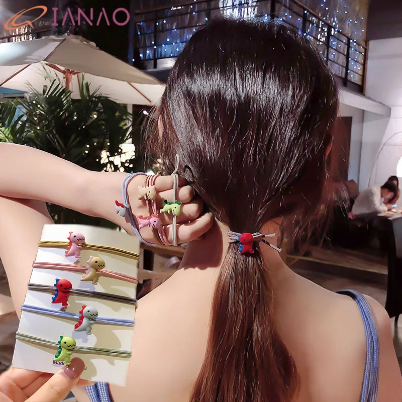 QIANAO девушка волос кольцо Милая голова Веревка Браслет двойного назначения