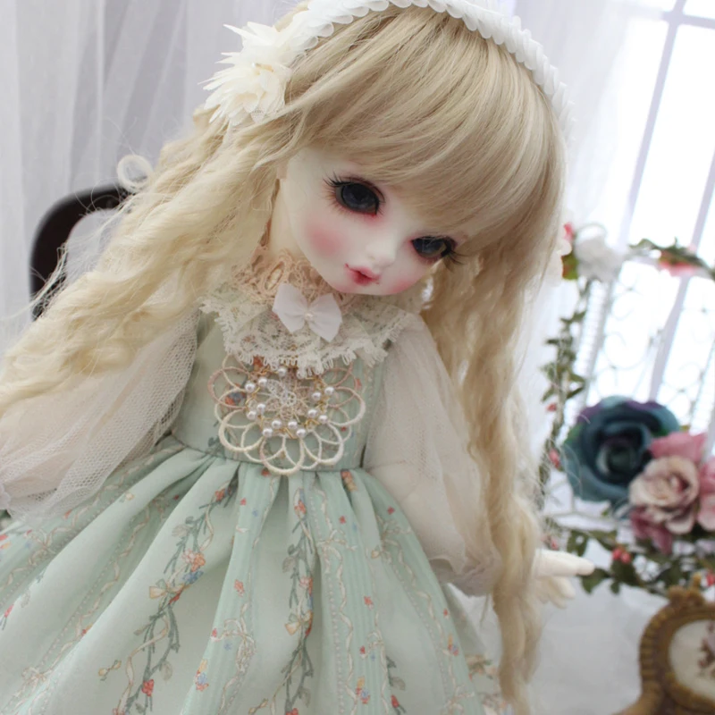 Платье для куклы 1/6 зеленое платье принцессы костюм + лента волос 1/4 BJD SD