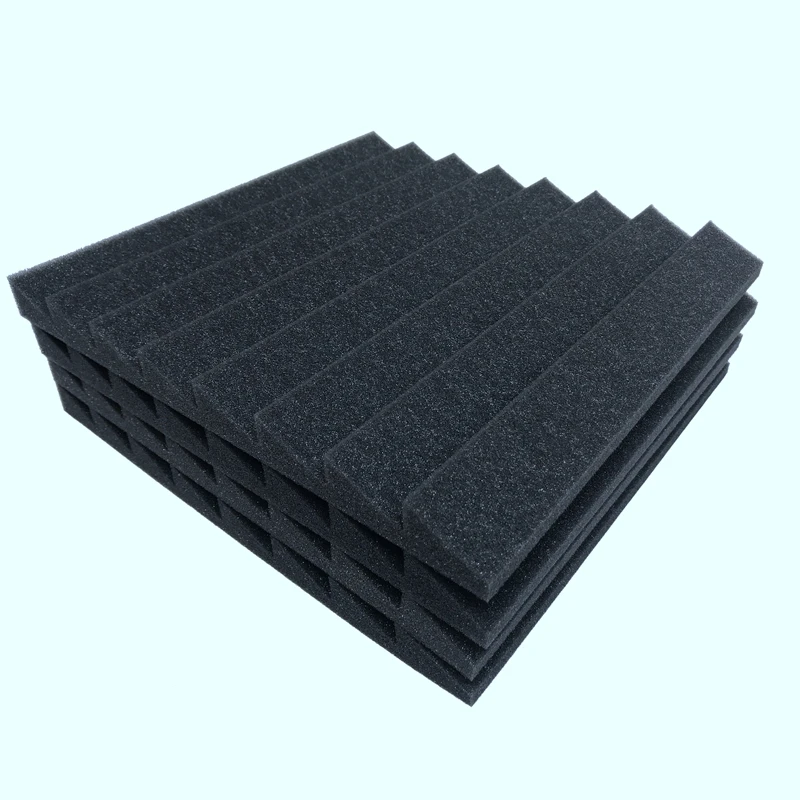 

24Pack Trapezoidal Triple-cornered Soundproof Foam Sound Proof Padding Treatment for Echo Bass Insulation 12x12x1 inch