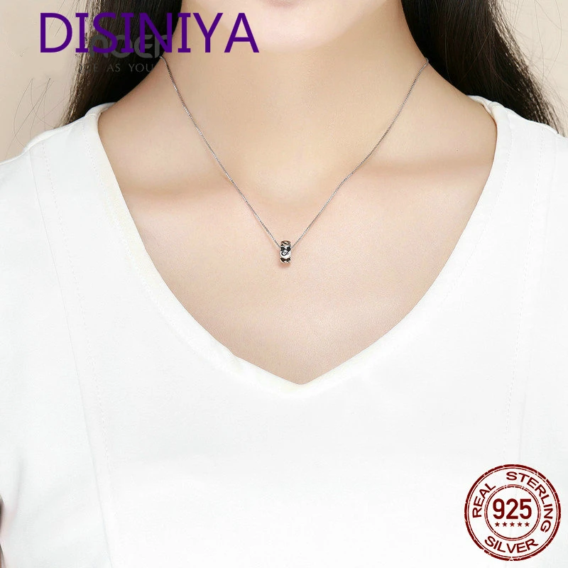 Модные штабелируемые длинные эмалированные бусины из стерлингового серебра 925