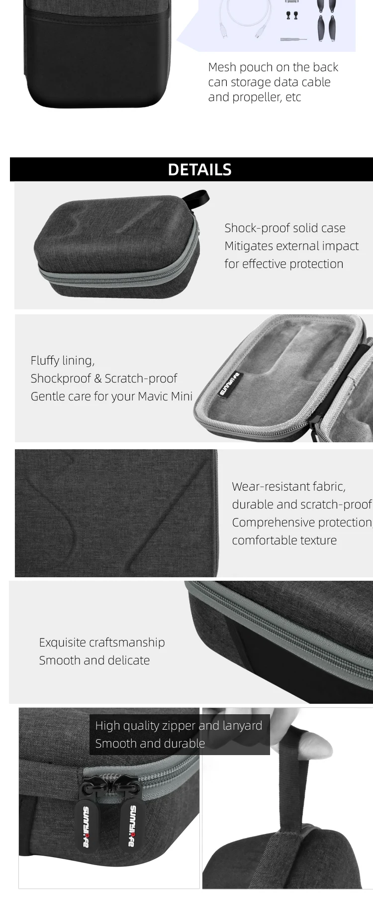 Sunnylife Защитная сумка для хранения Чехол для DJI Mavic Mini Drone пульт дистанционного управления аксессуары