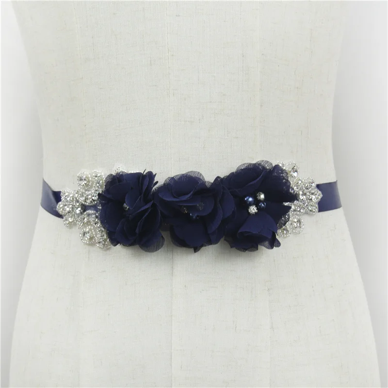 Женский элегантный пояс с тремя жемчужинами и цветами стразы свадебное платье на