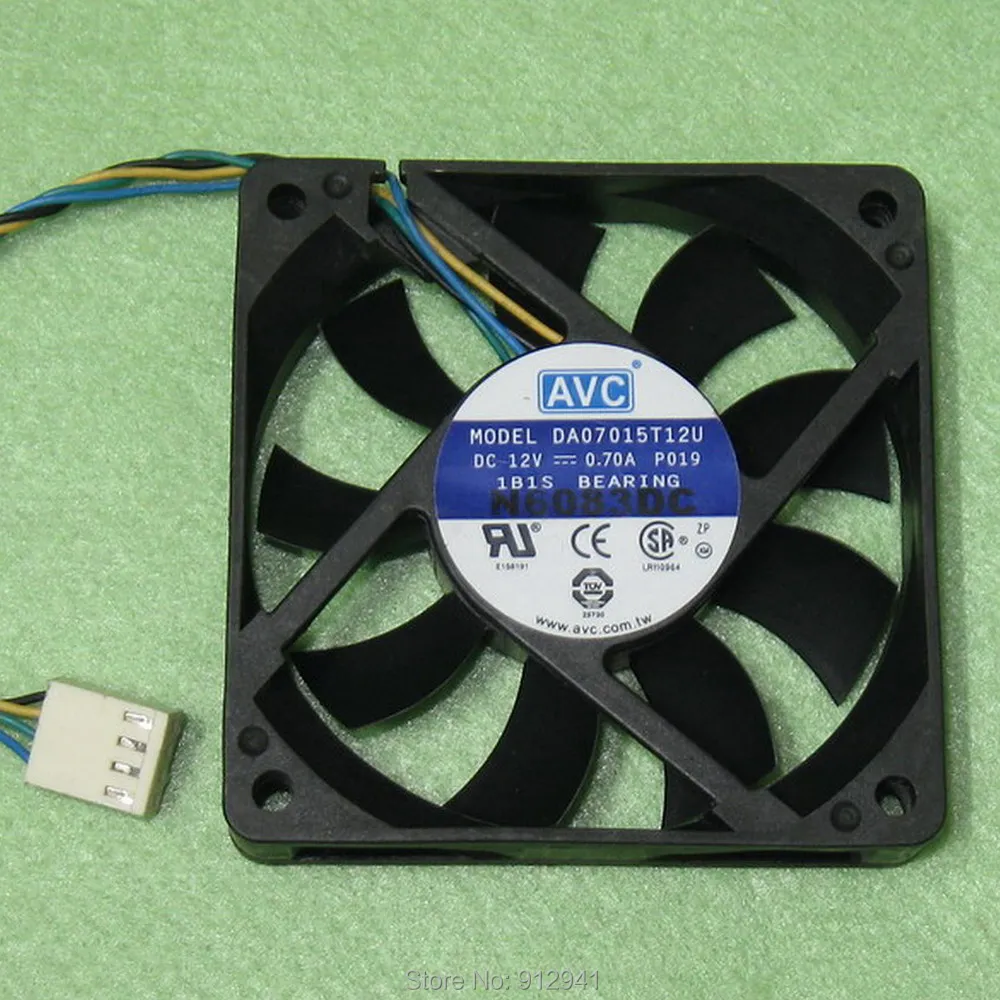 B50 AVC DA07015T12U 7015 70 мм x 15 1B1S подшипник ШИМ кулер охлаждения вентилятор DC 12V 0.70A 4