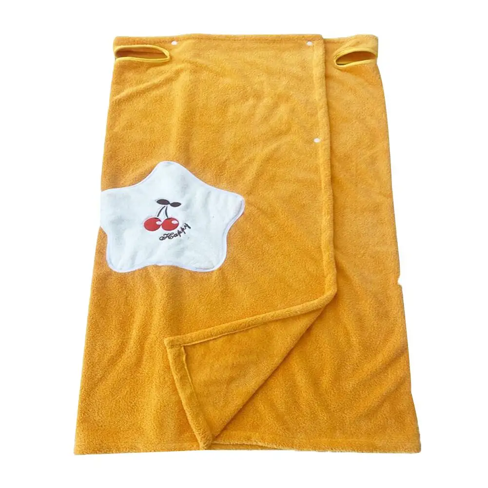 

Women Star Cherry Quick Drying Bath Wearable Towel Sleepwear Bathrobe Nightgown