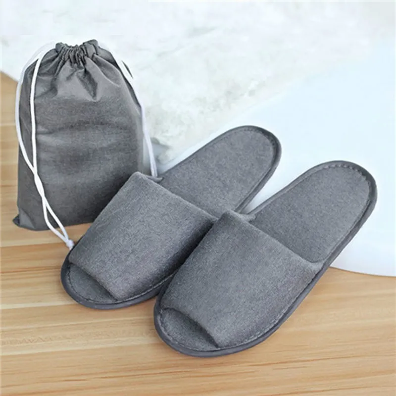 dropshipping new simple slippers men women hotel travel spa portable folding house disposable home guest indoor slippers bigsize free global shipping