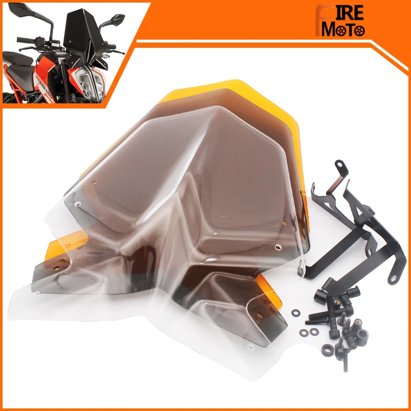 Мотоцикл Спорт лобовое стекло козырек ветрового стекла Viser подходит для KTM Duke 125 390