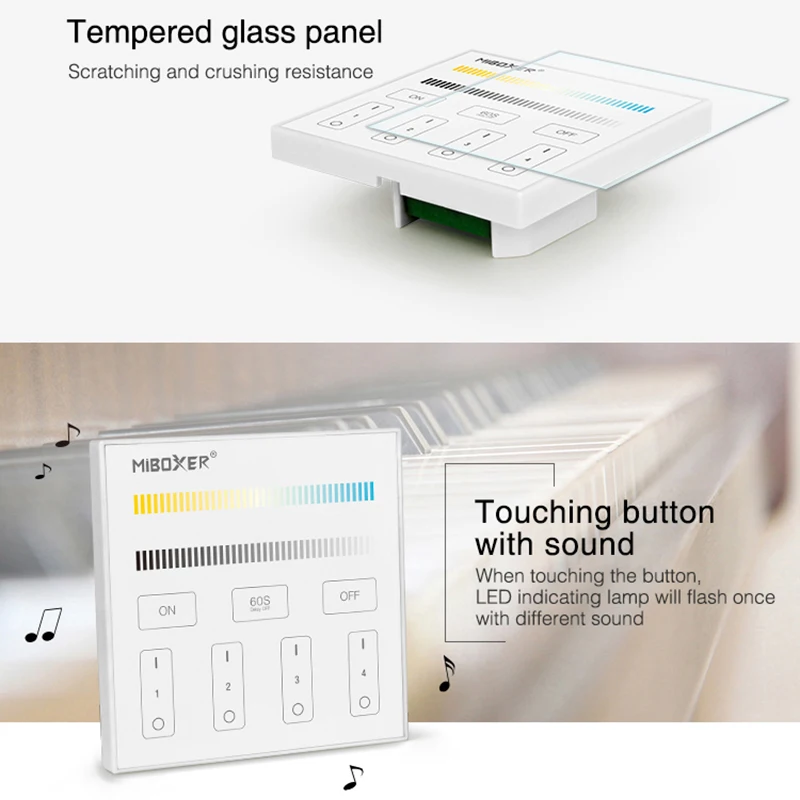 

T2 4-Zone CCT Adjust Smart Panel Remote Controller led dimmer