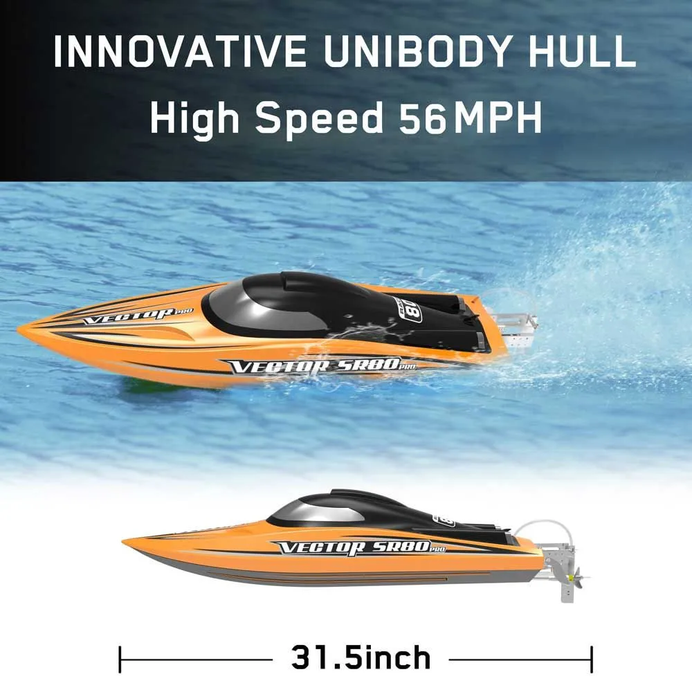 Радиоуправляемая лодка Volantexrc Vector SR80 Pro 70 км/ч 800 мм 798-4P | Игрушки и хобби