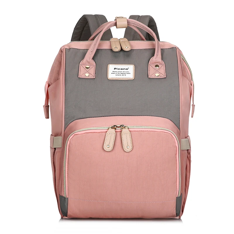 Pink-Gray KUBUG большой мумия сумка рюкзак для матерей пеленки детские рюкзаки многофункциональная сумка для кормления - Цвет: Pink-Gray