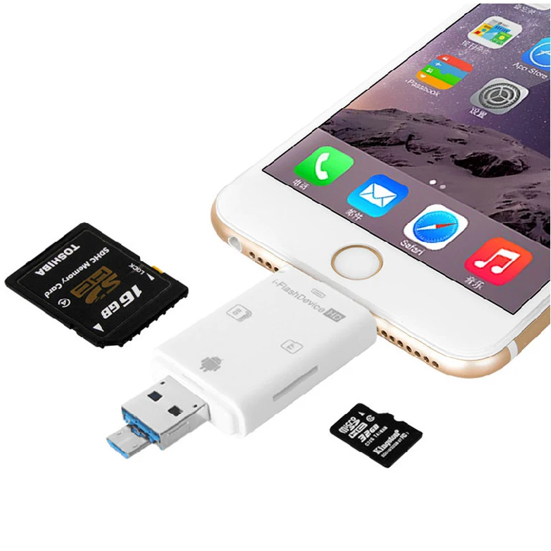 3в1 i флеш устройство USB OTG Micro SD SDHC TF кардридер для iPhone 11 Pro X XS MAX XR 6 7 8 plus 12 ipad Android