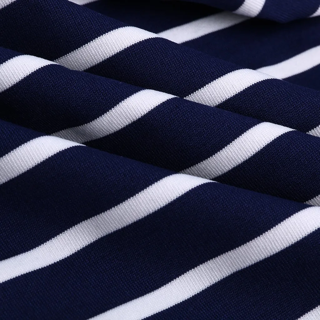 

Women dress Vintage plus size Stripe Pritn O-Neck knee dress fashion Dress summer Casual loose Female elegant Dress office lady