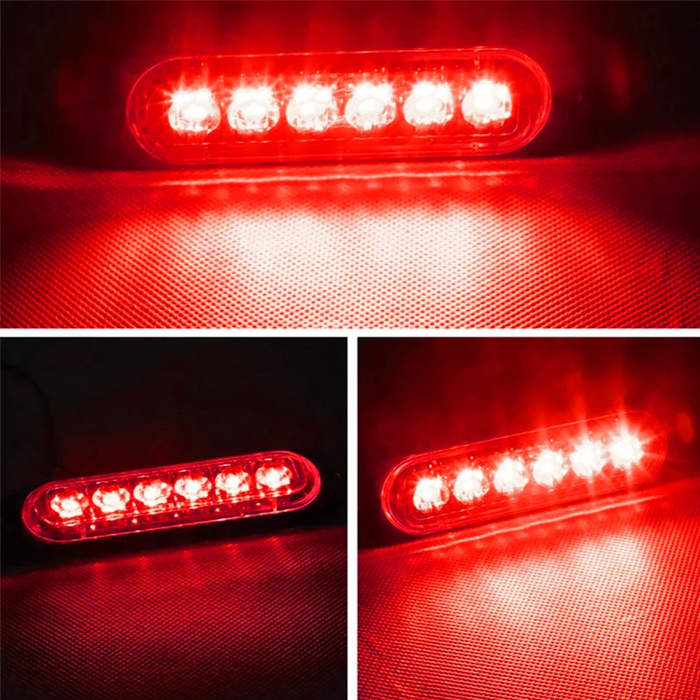 12 В 24 в красный желтый белый 6 светодиодов боковые габаритные огни сигнальные