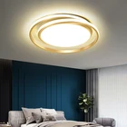 Светодиодный потолочный светильник, лампа для спальни, столовой, кабинета, круглсветильник лампы для освещения дома, 110 В, 220 В переменного тока