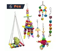 lhxmas pet toys 6set parrot toys bird pet supplies