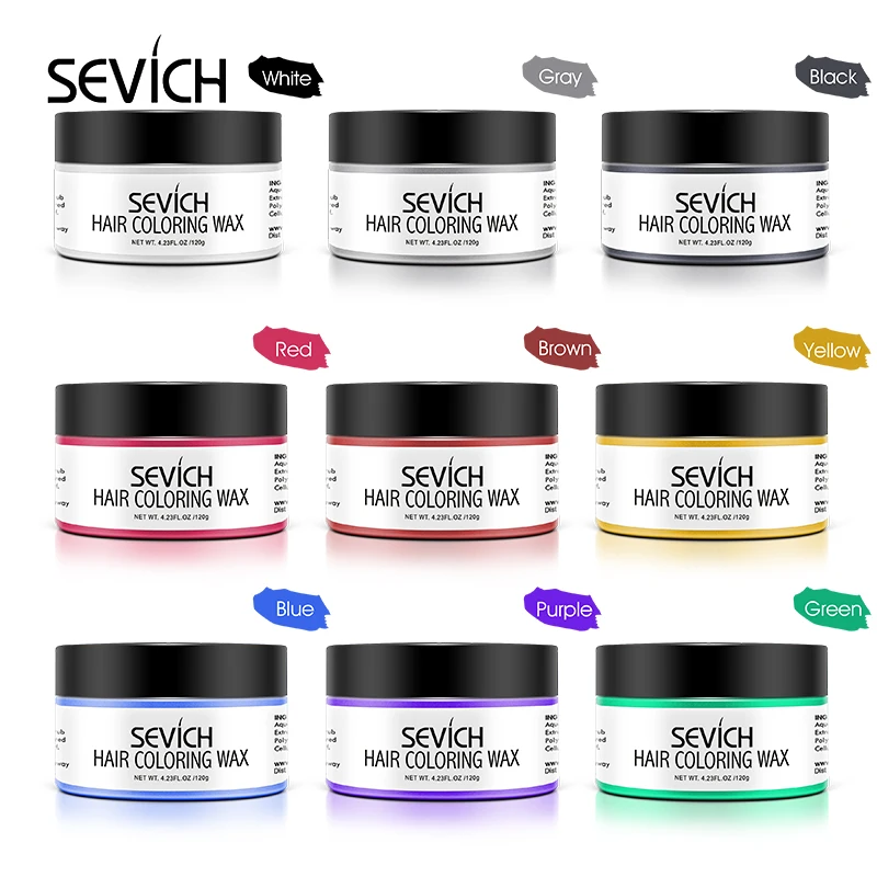 

Sevich 9 Color Temporary Hair Color Wax Unisex One-time Hair Color Gel Molding Paste Dye cream Hair Coloring Styling DIY Mud