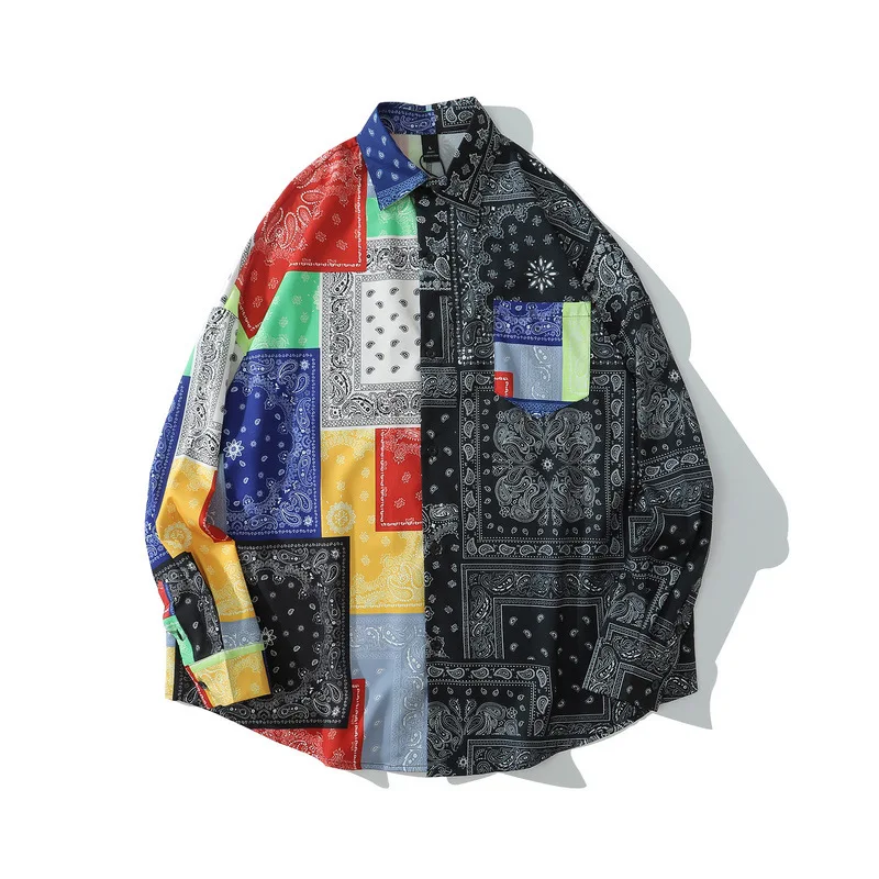 

Womens Mens Unisex 3D Print Graphics Vintage Spliced Casual Shirt Blouses Hawaiian Shirts