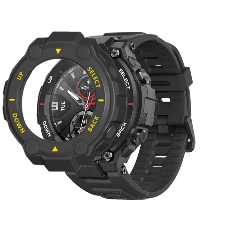 

For Amazfit T-Rex A1918 Watch Case Soft TPU Cover Shell Bumper Frame Protector For Huami Amazfit T-REX Bracelet Film