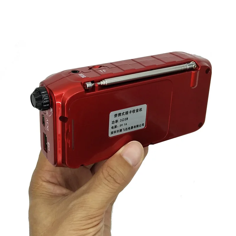 Портативный Bluetooth-динамик цифровой FM-радиоприемник TF USB-плеер часы с функцией