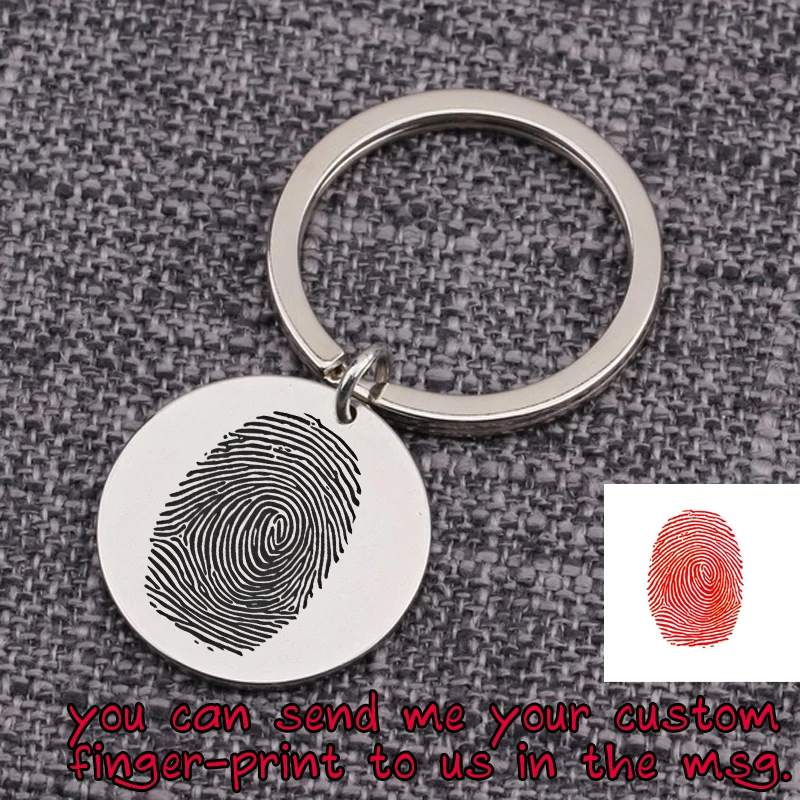 Отпечаток пальца на заказ брелок Keepsake Мемориал ювелирные изделия Подвеска