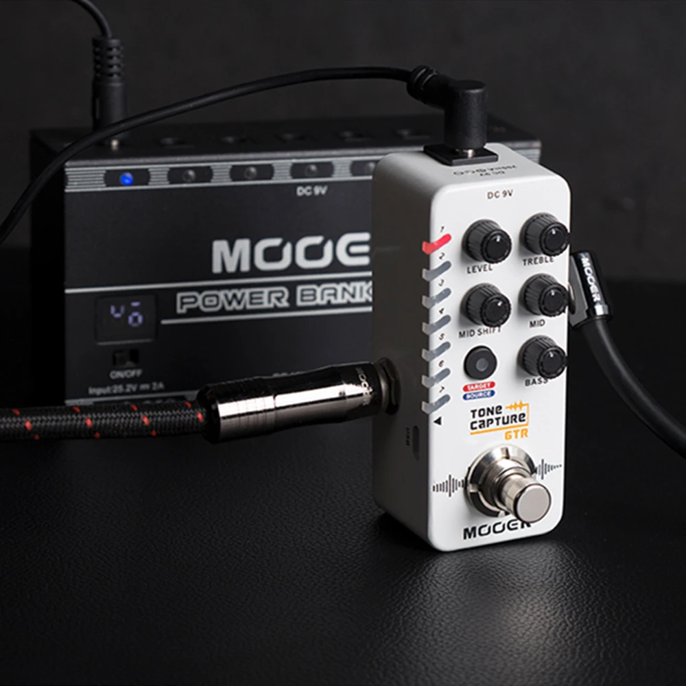 MOOER гитарный регулятор тона GTR гитарный эффект педаль 7 предустановленных слотов истинный индивидуальный EQ педаль обход полностью металлический корпус