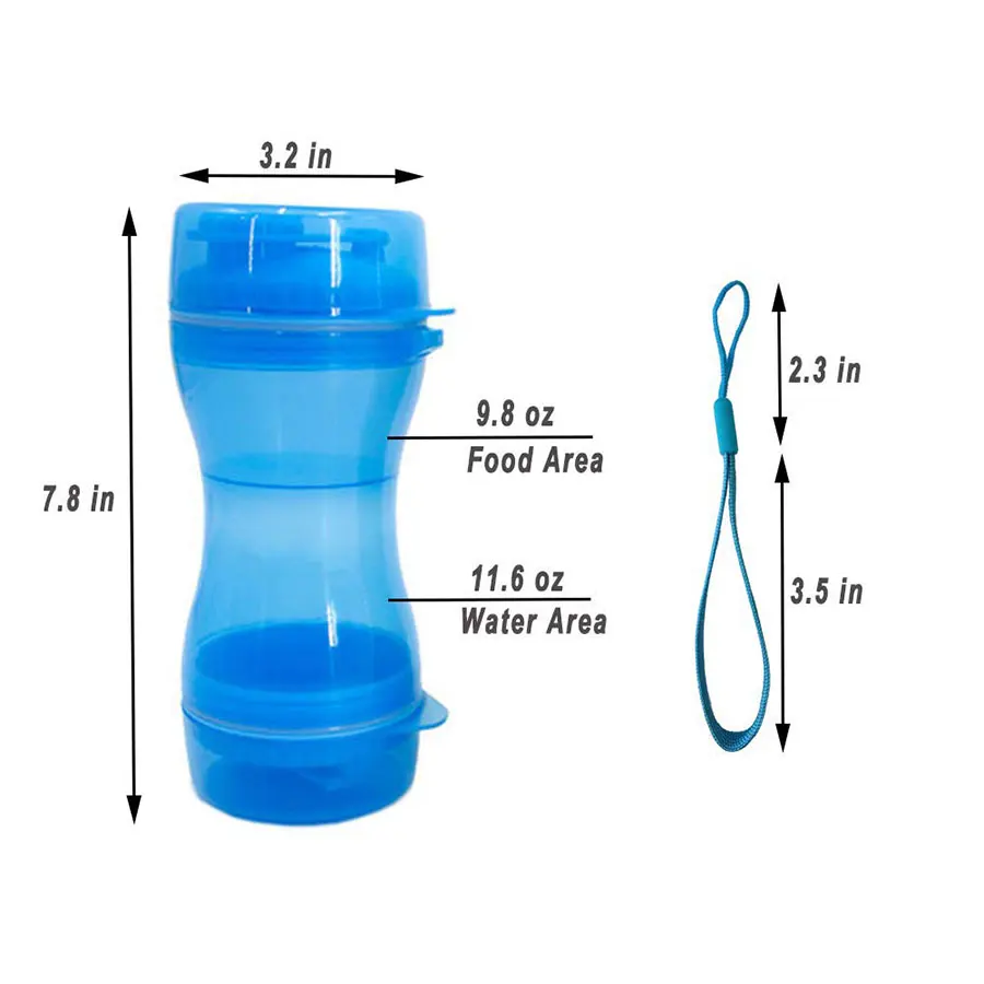 

3 in 1 Portable Dog Cat Water Bottle Food Container For Large Dogs Outdoor Drinking Bowl Multifunctional Pet Water Dispenser
