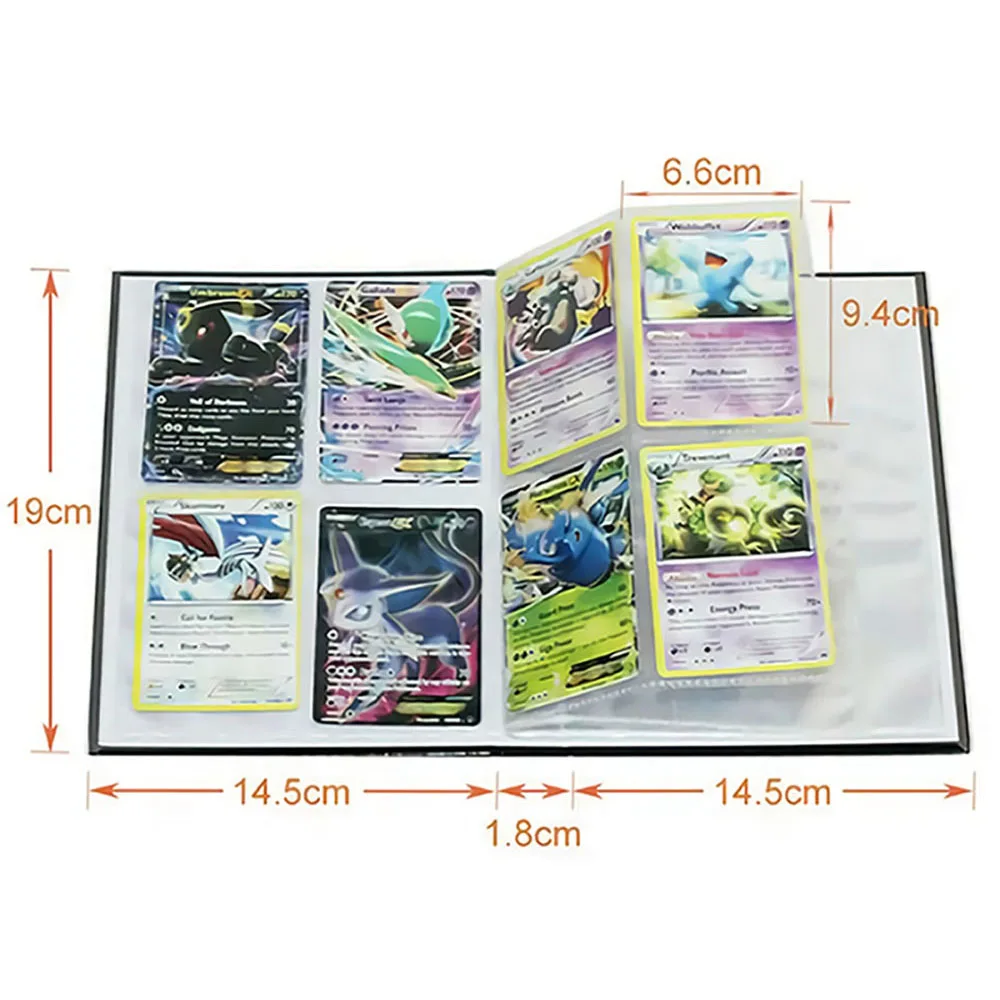 Carpeta de cartas de dibujos animados de Pokemon para ni&ntilde;os, libro de cartas de mapa de Anime, colecci&oacute;n de lista cargada, juguete para regalo, 240 Uds.-5