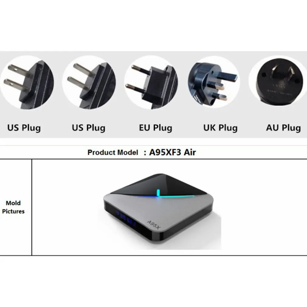 

Durable A95X F3air S905X3 Quad Core Network Set-Top Box Android 9.0WIFI Quad Core Network Set-Top Box