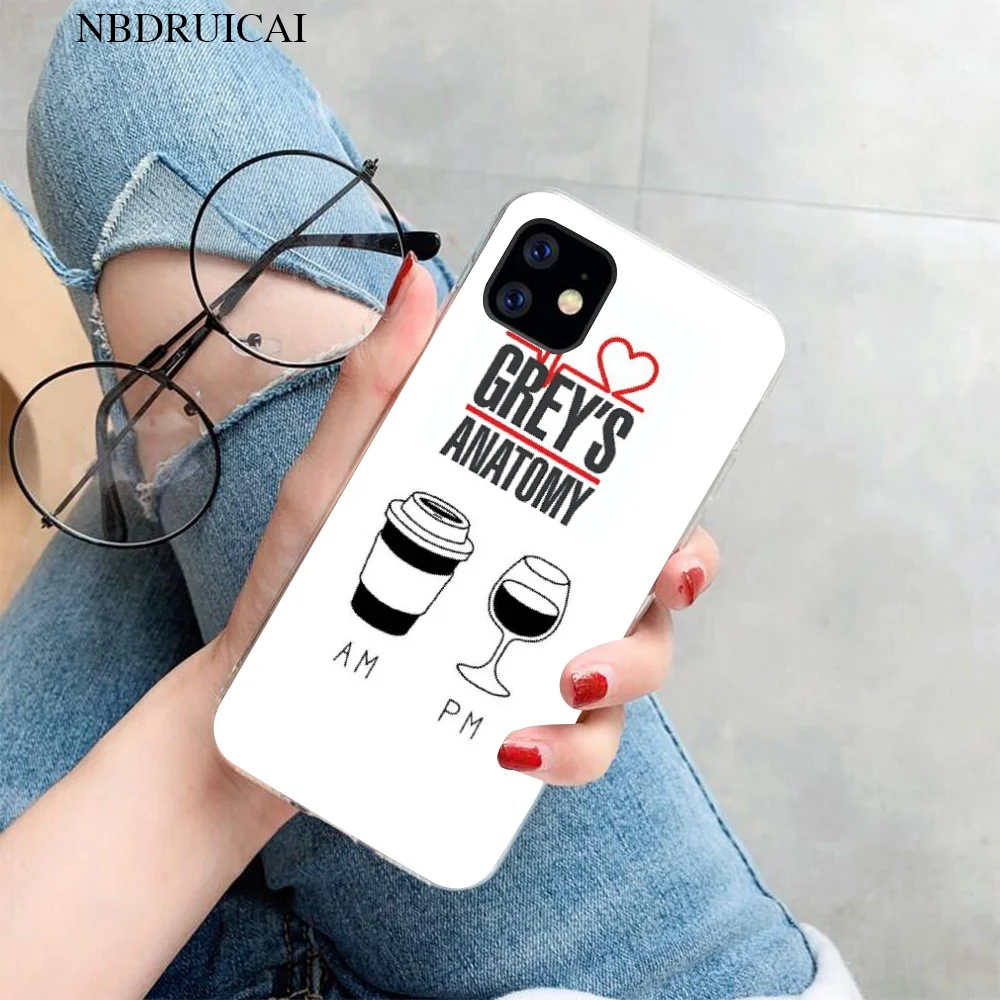 Мягкий черный чехол для телефона NBDRUICAI с цитатами анатомии Greys iPhone 11 pro XS MAX 8 7 6 6S Plus