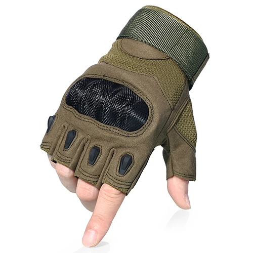 Half finger Green Сенсорный экран штурмовые мотоциклетные жесткие костяшки пальцев полный палец перчатки для вождения мотокросса мотогонок Ridding Байкер Мото для женщин и мужчин - Цвет: Half finger Green