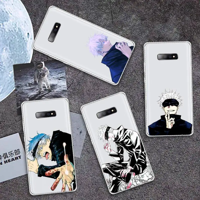 

Jujutsu Kaisen cartoon anime Phone Case Transparent for Samsung A71 S9 10 20 HUAWEI p30 40 honor 10i 8x xiaomi note 8 Pro 10t