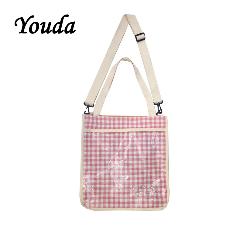 Сумка Youda Женская вместительная из ткани в клетку | Багаж и сумки