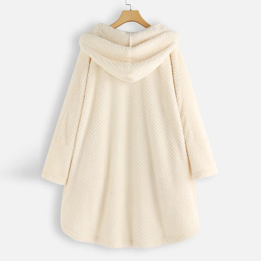 SAGACE женское плюшевое пальто Модное теплое Женское на пуговицах пушистые женские