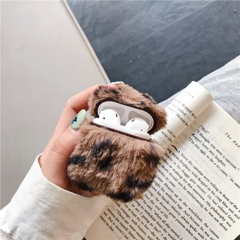 Чехол для наушников Eopard плюшевый пушистый дизайн Bluetooth чехол AirPods защитный 2