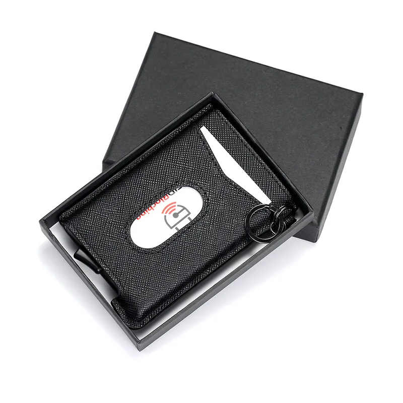 Смарт бумажники Rfid из углеродного волокна тонкие мини кошельки с тройной