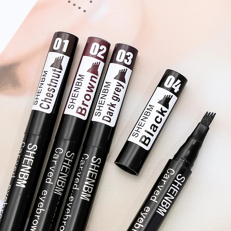 Жидкий тинт для бровей Microblading 4 наконечника тату ручка 5 цветов краска макияжа