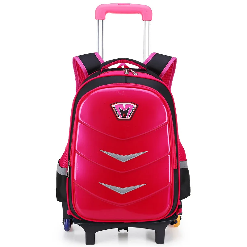 

Removable Children School Bags Six Wheels Children's Trolley Backpack Primary School backpack Boys Girls Wheeled Backpack kids