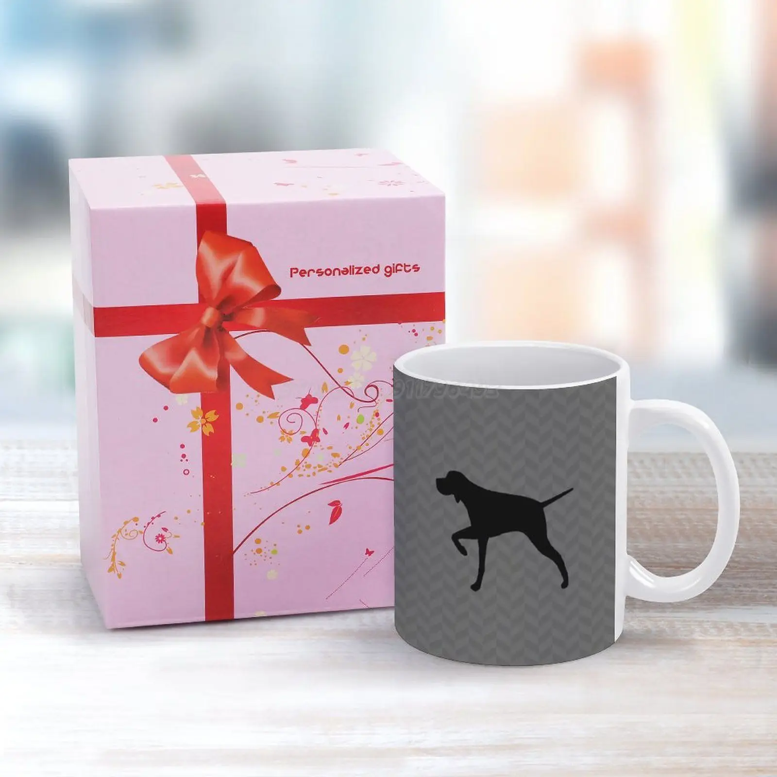 Кружка с указкой Силуэт Собаки белая кружка винтажная Новинка унисекс размер