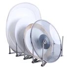 Кухонная полка для хранения крышек кастрюль из нержавеющей стали держатель для тарелок Выдвижная складная стойка-органайзер аксессуары